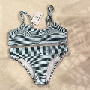 Cat & Jack White and Green Bikini Swimwear